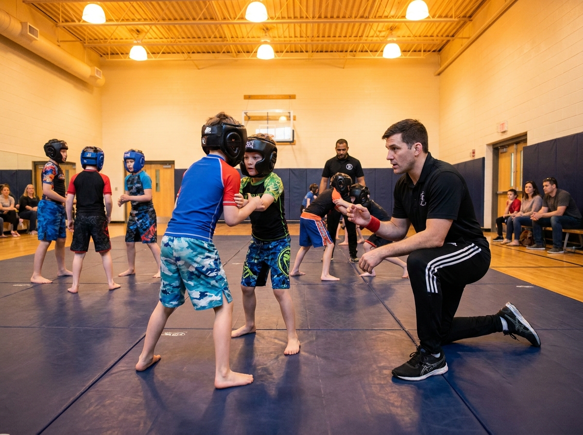 Ages 10 to 12 martial arts class at CMJJ The Colony